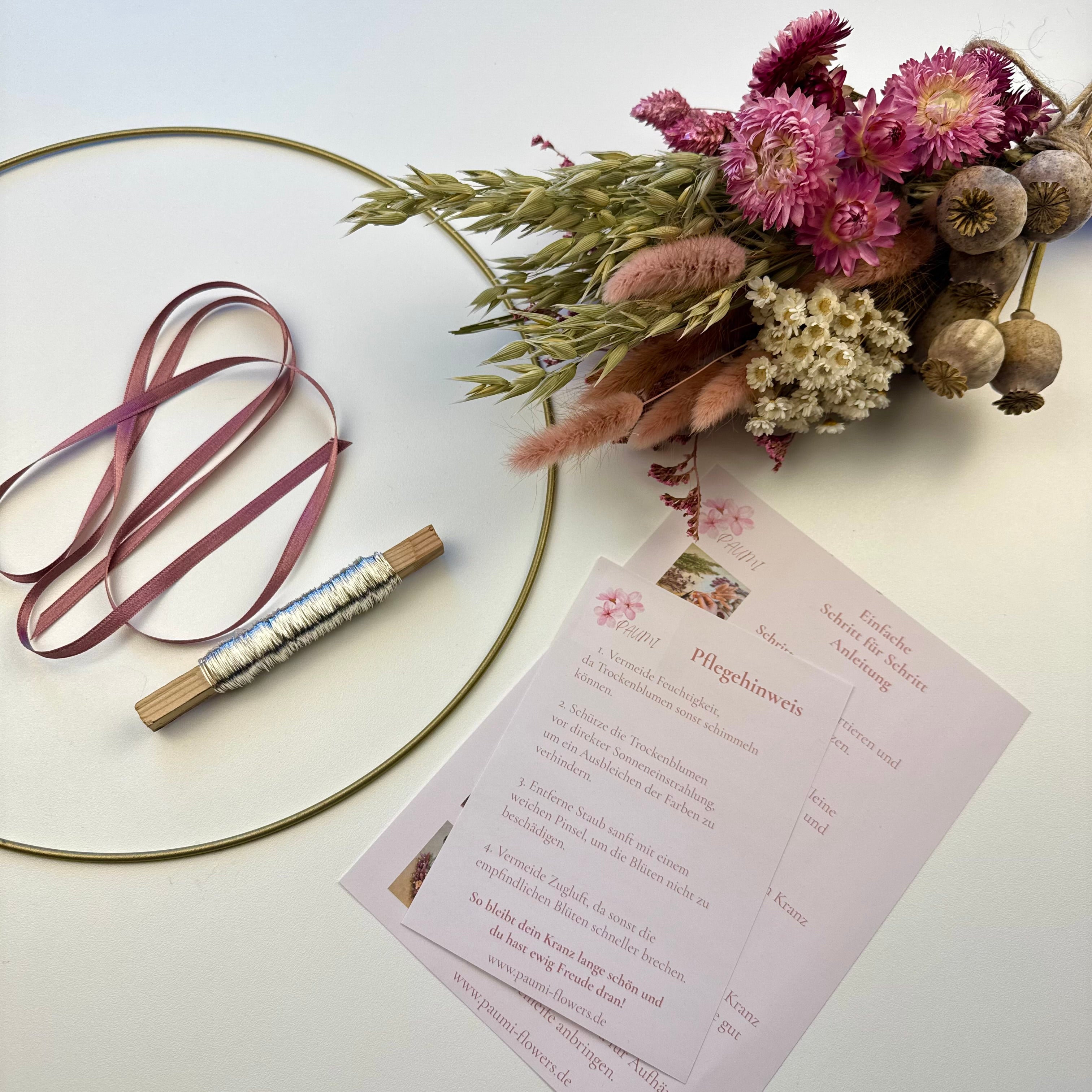 DIY Trockenblumenkranz "Blütentanz"