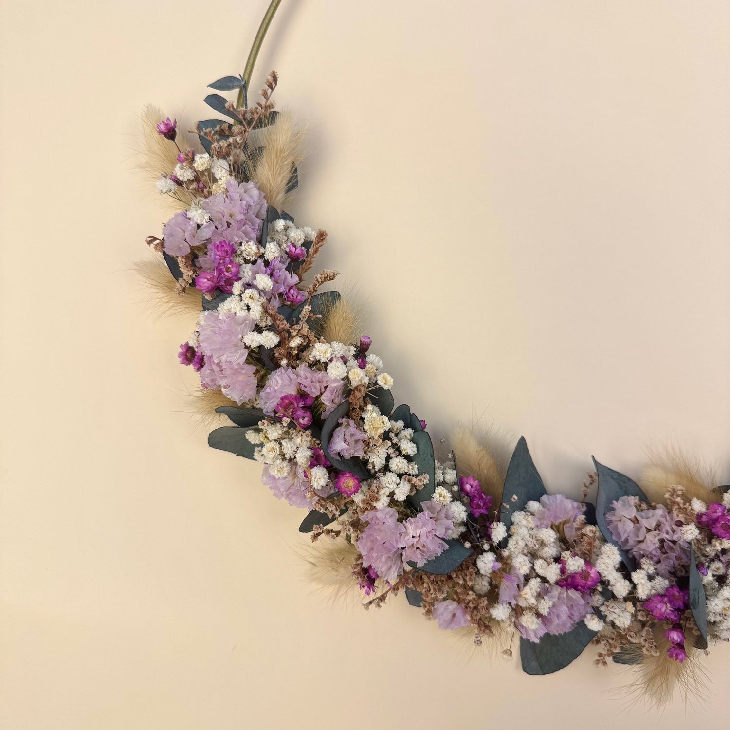 Trockenblumenkranz "Lila Blütenzauber"