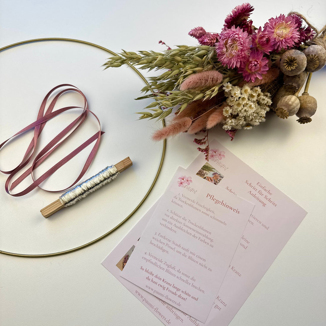 DIY Trockenblumenkranz &quot;Blütentanz&quot;
