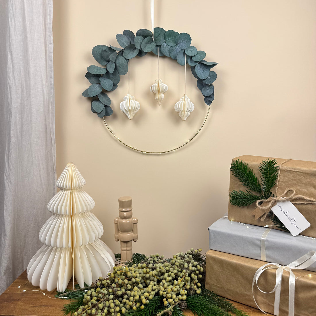 Dekoset Weihnachten
Eukalyptuskranz Papier Dekobaum