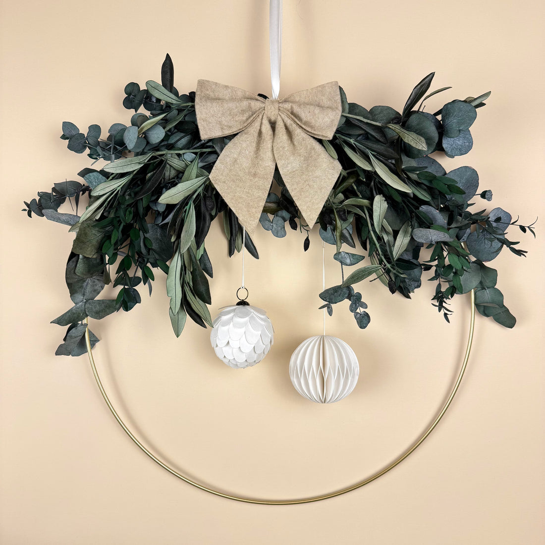 Dekoset Weihnachten
Eukalyptuskranz Trockenblumenkranz