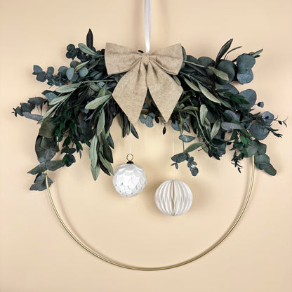 Dekoset Weihnachten
Eukalyptuskranz Trockenblumenkranz