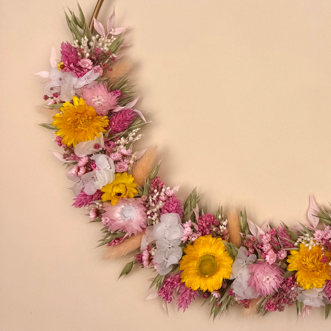 Trockenblumenkranz
Türkranz aus Trockenblumen
Handgemacht