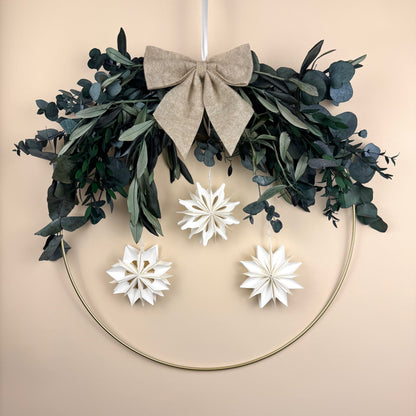 Trockenblumenkranz Weihnachten