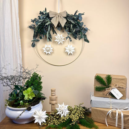 Trockenblumenkranz Weihnachten