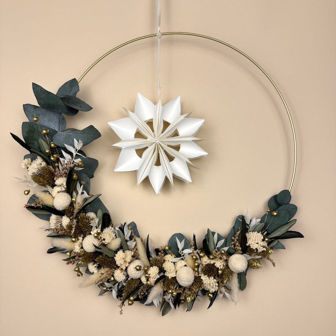 Trockenblumenkranz Weihnachten