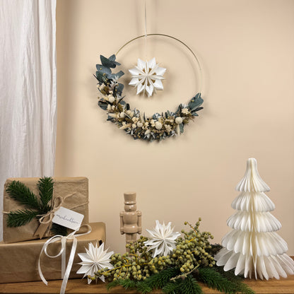 Trockenblumenkranz Weihnachten
